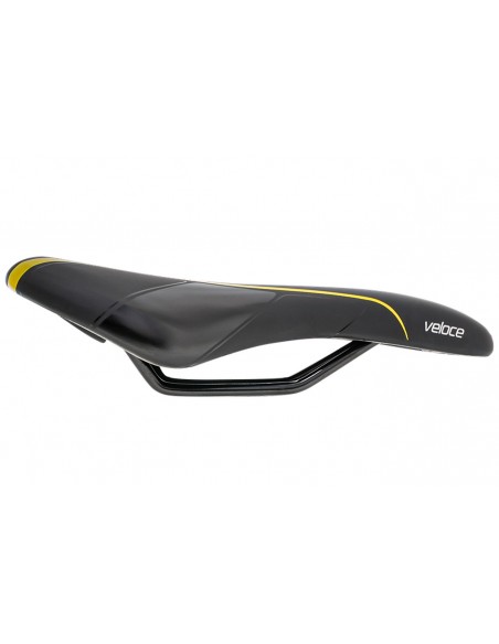 Selim MTB Veloce RVS Preto Verniz/Amarelo - Selle Royal