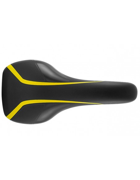 Selim MTB Veloce RVS Preto Verniz/Amarelo - Selle Royal