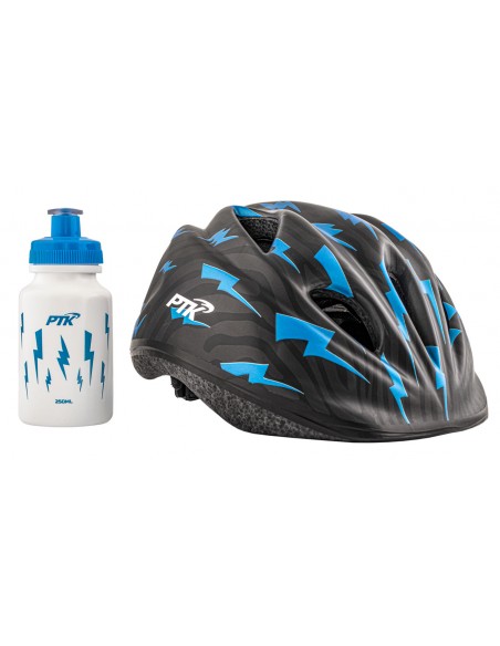 Capacete Ciclista Infantil com regulagem + Squeeze 250ml modelo Raio - PTK