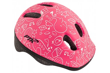 Capacete Ciclista Infantil com regulagem + Squeeze 250ml modelo Sky Rosa - PTK 2