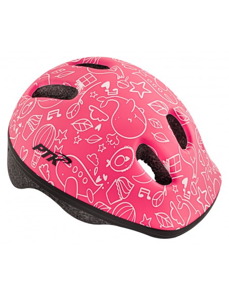 Capacete Ciclista Infantil com regulagem + Squeeze 250ml modelo Sky Rosa - PTK