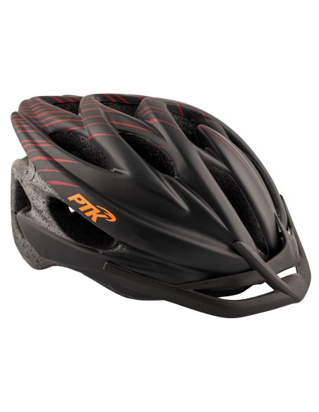 Capacete Ciclista Runner Linha Preto/Vermelho - PTK