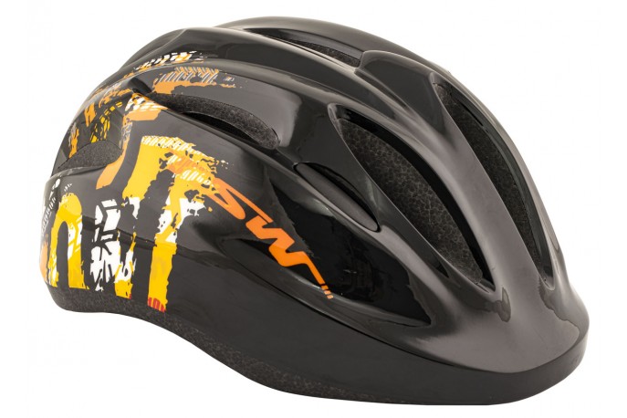 Capacete Ciclista Infantil com LED MTB KIDS New Preto - TSW