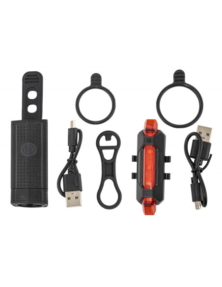 Farol Recarregável USB 350 lm + Vista light recarregável 8 lm - Elleven