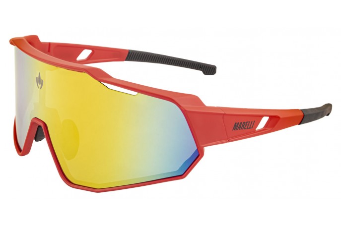 Óculos de ciclismo Veloce 3 lentes vermelho - Marelli