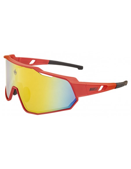 Óculos de ciclismo Veloce 3 lentes vermelho - Marelli