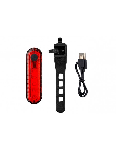 Vista Light Traseiro recarregável USB 10 lúmens vermelho - X-plore