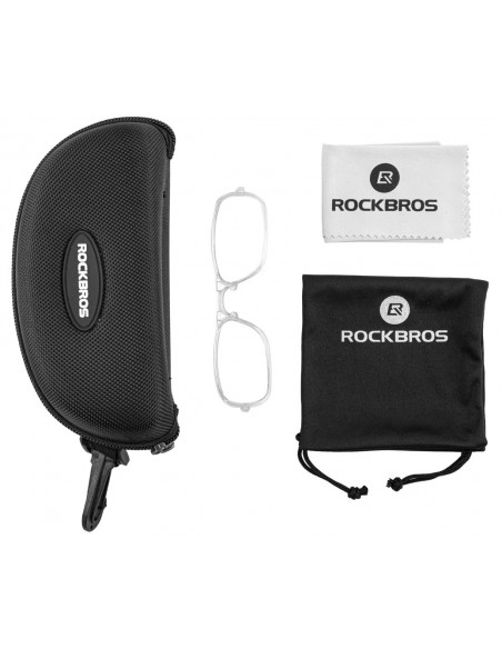 Óculos para ciclistas azul/preto com lente fotocromática - Rockbros