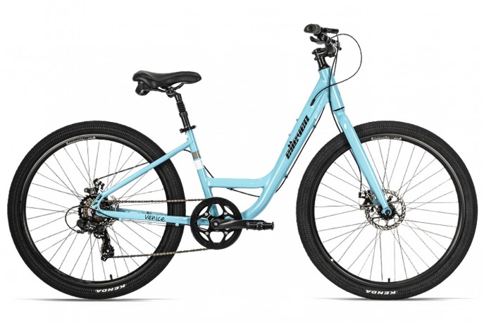 Bicicleta 27,5 Urbana Feminina Azul 7 velocidades Disco Mecânico Venice - Elleven