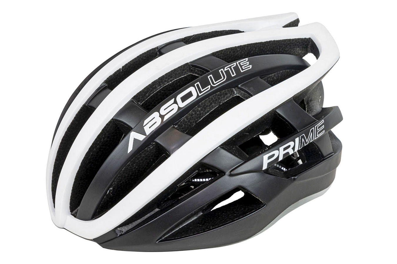 Capacete Ciclista Prime Preto com branco - Absolute