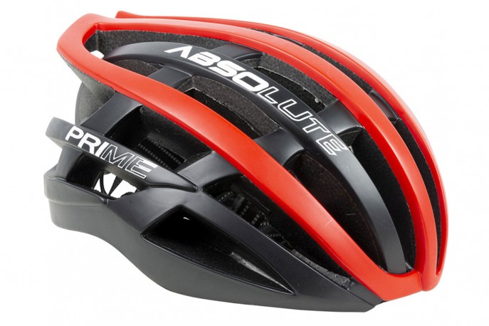 Capacete Ciclista Prime Preto com Vermelho - Absolute