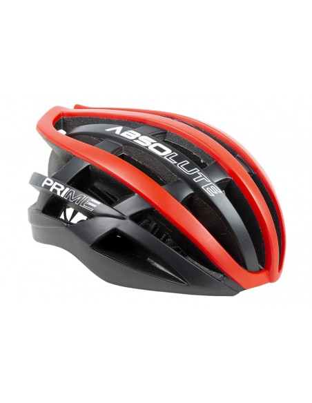 Capacete Ciclista Prime Preto com Vermelho - Absolute