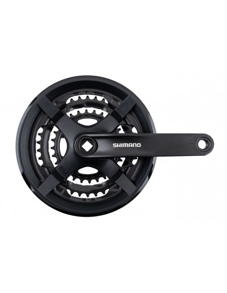 Pedivela Com Engrenagem Tripla 28/38/48 FC-TY301 com Protetor - Shimano