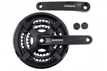 Pedivela Com Engrenagem Tripla 28/38/48 FC-TY301 com Protetor - Shimano 2