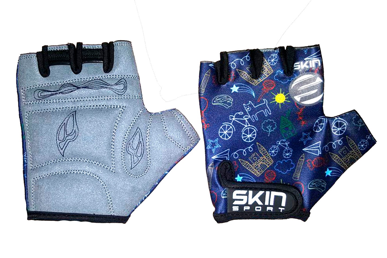 Luva para ciclista infantil aberta Lycra - Skin Sport