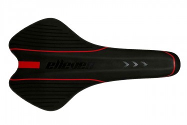 Selim MTB Preto/Cinza com Cavidade Central Preto com Vermelho - Elleven 2