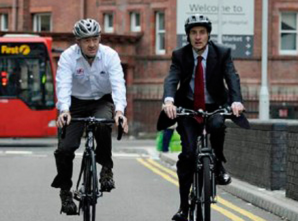 Trabalhar de bicicleta